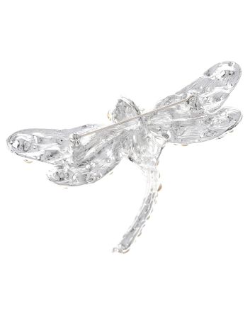 Large Crystal Dragonfly Brooch