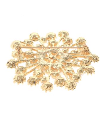 Crystal Flower Brooch