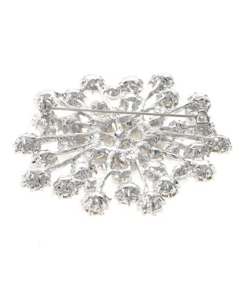 Crystal Flower Brooch
