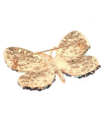 Rhinestone Butterfly Brooch