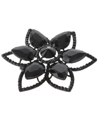Large Crystal Flower Brooch