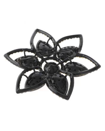Large Crystal Flower Brooch