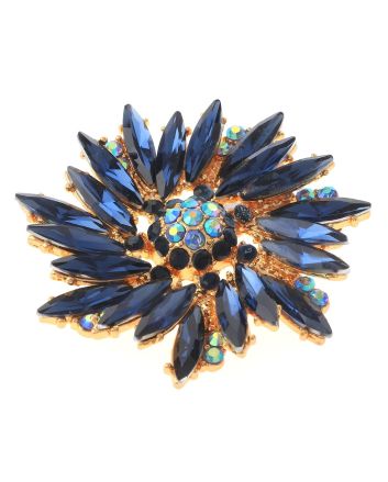 Crystal Flower Brooch