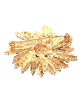 Crystal Flower Brooch