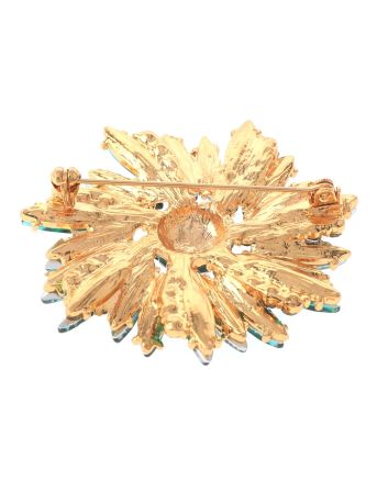 Crystal Flower Brooch