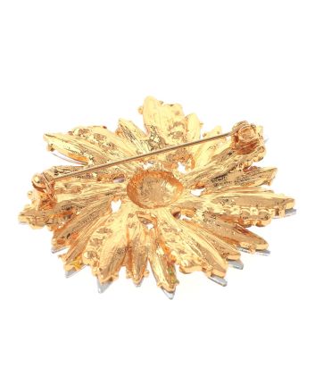 Crystal Flower Brooch