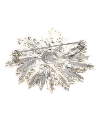 Crystal Flower Brooch