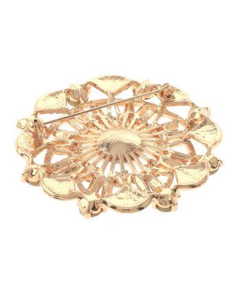 Crystal Flower Brooch