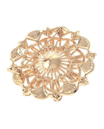 Crystal Flower Brooch
