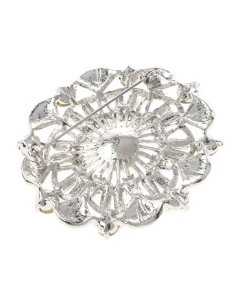 Crystal Flower Brooch