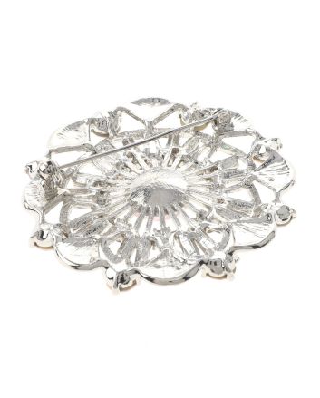 Crystal Flower Brooch