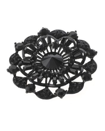 Crystal Flower Brooch