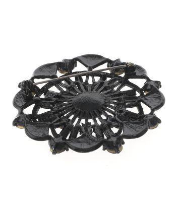 Crystal Flower Brooch