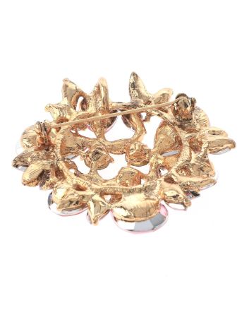 Crystal Flower Brooch