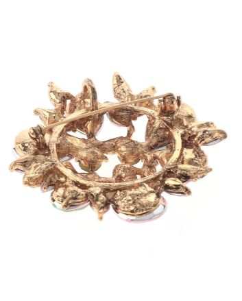 Crystal Flower Brooch