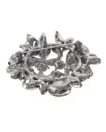 Crystal Flower Brooch