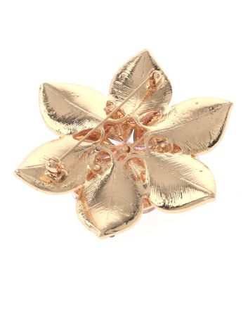 Crystal Flower Brooch
