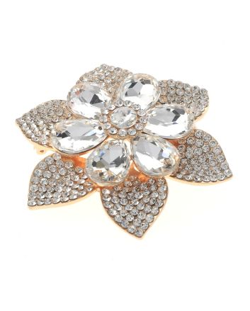 Crystal Flower Brooch