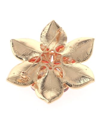 Crystal Flower Brooch