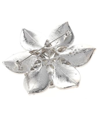 Crystal Flower Brooch