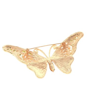 Large Crystal Butterfly Pin