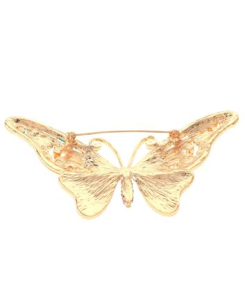 Large Crystal Butterfly Pin