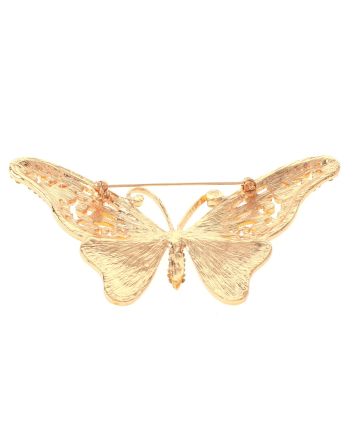 Large Crystal Butterfly Pin