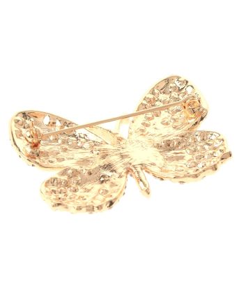 Rhinestone Butterfly Brooch  