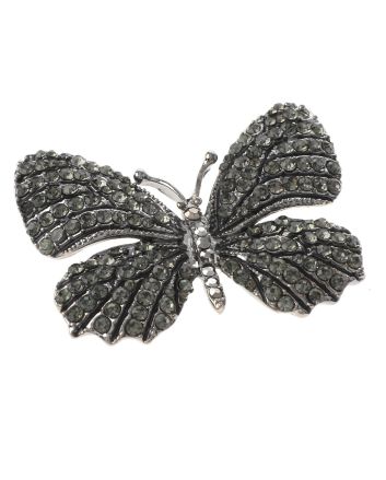 Rhinestone Butterfly Brooch  