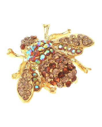 Crystal Bee Brooch  