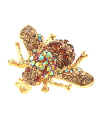 Crystal Bee Brooch  