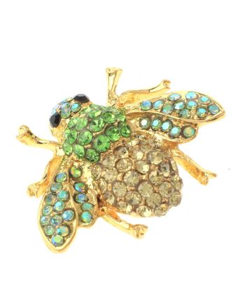 Crystal Bee Brooch