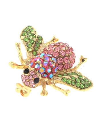 Crystal Bee Brooch