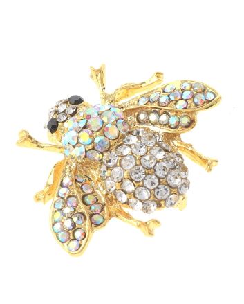 Crystal Bee Brooch  