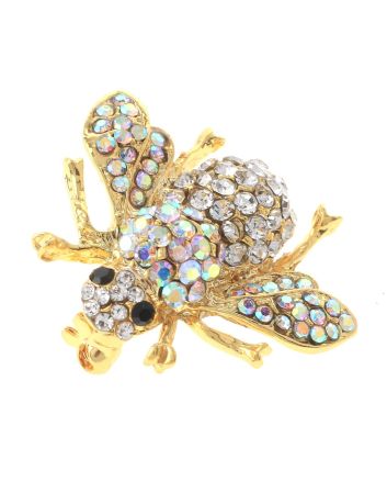 Crystal Bee Brooch