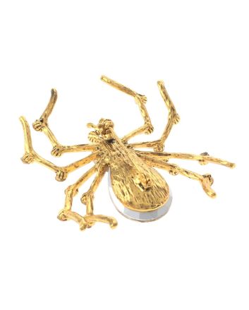 Large Crystal Spider Brooch  