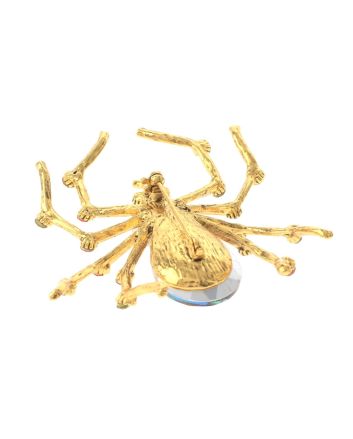 Large Crystal Spider Brooch