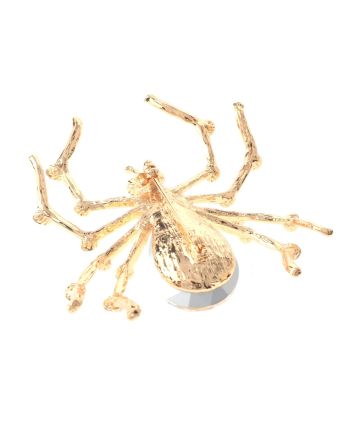Large Crystal Spider Brooch