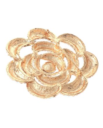 Large Crystal Flower Brooch