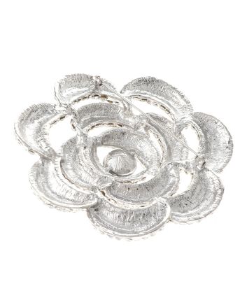 Large Crystal Flower Brooch