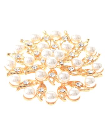 Crystal Flower Brooch