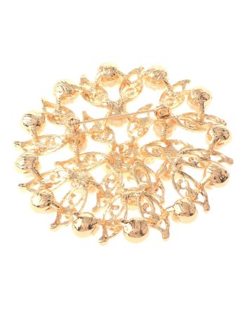 Crystal Flower Brooch