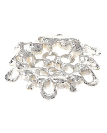 Crystal Flower Brooch  