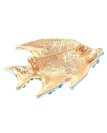 Crystal Fish Brooch