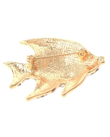Crystal Fish Brooch