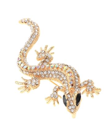 Crystal Lizzard Brooch  