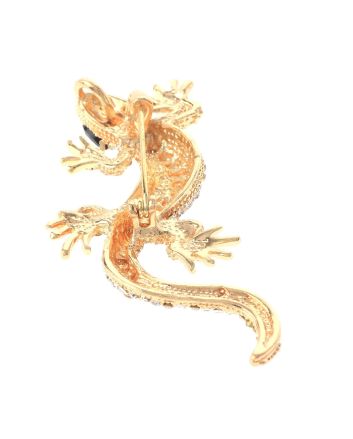 Crystal Lizzard Brooch