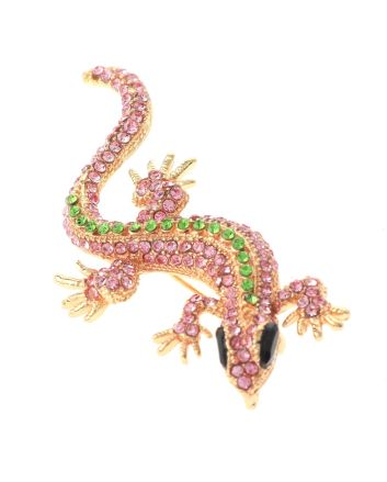 Crystal Lizzard Brooch  