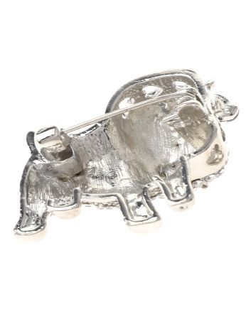 Crystal Dog Brooch