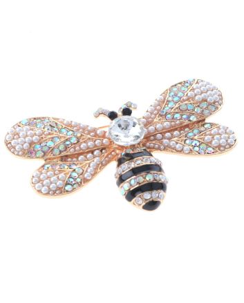 Crystal Bee Brooch  
